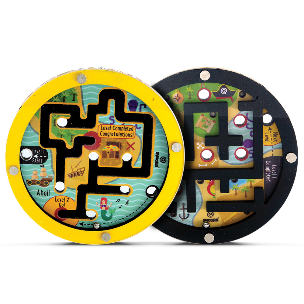 Svoora Wooden Double Disc Maze 'The pirate maze'