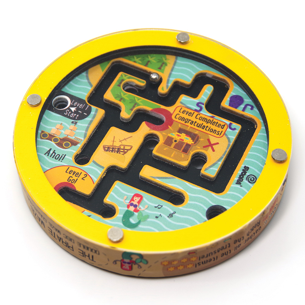 Svoora Wooden Double Disc Maze 'The pirate maze'