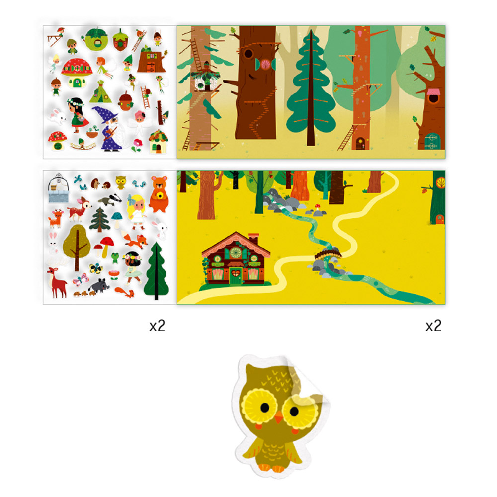 Djeco Design Small gifts - Stickers The magical forest