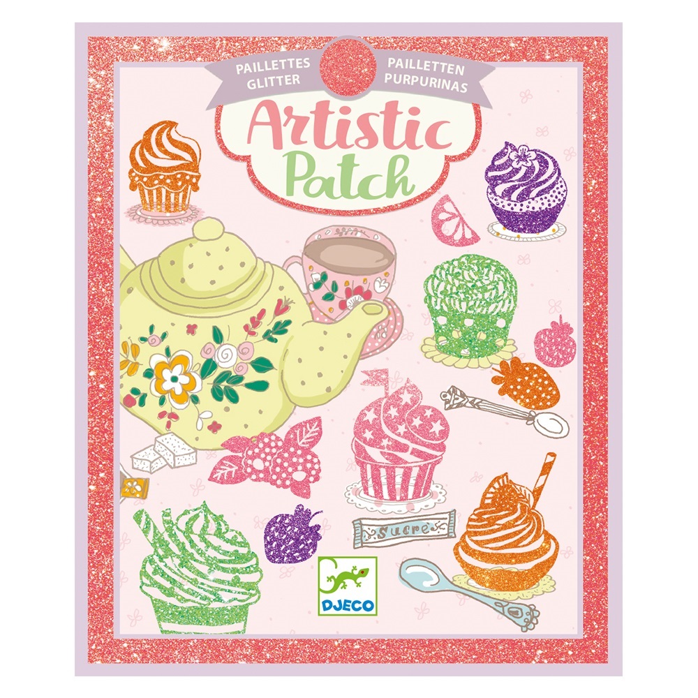 Design For older children - Artistic Patch Glitter Collages - Sweets