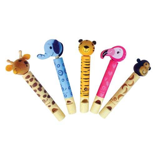 Bamboo Jungle whistle in 5 designs (available in display 20 pcs)