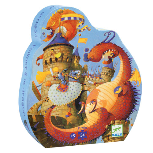 Djeco Puzzle - Vaillant et le Dragon - 54pcs