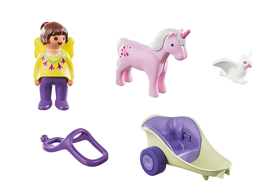 PLAYMOBIL 70401 1.2.3 UNICORN CARRIAGE WITH FAIRY FOR 18+ MONTHS