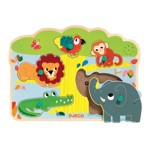 Djeco Wooden sounds puzzles Sound Baobab