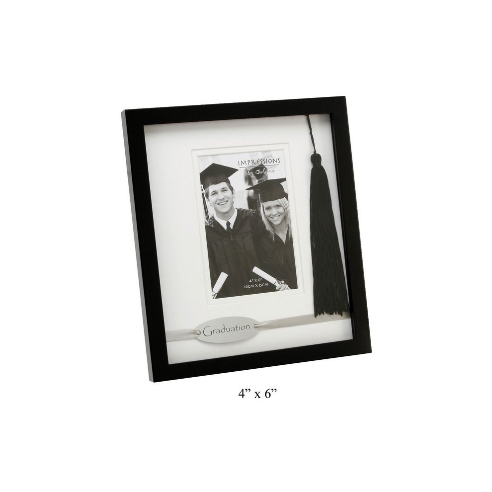 GRADUATION BLACK FRAME WITH DOUBLE MOUNT 4 X 6