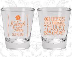 JUST MARRIED SET OF FOUR SHOT GLASSES CHEERS