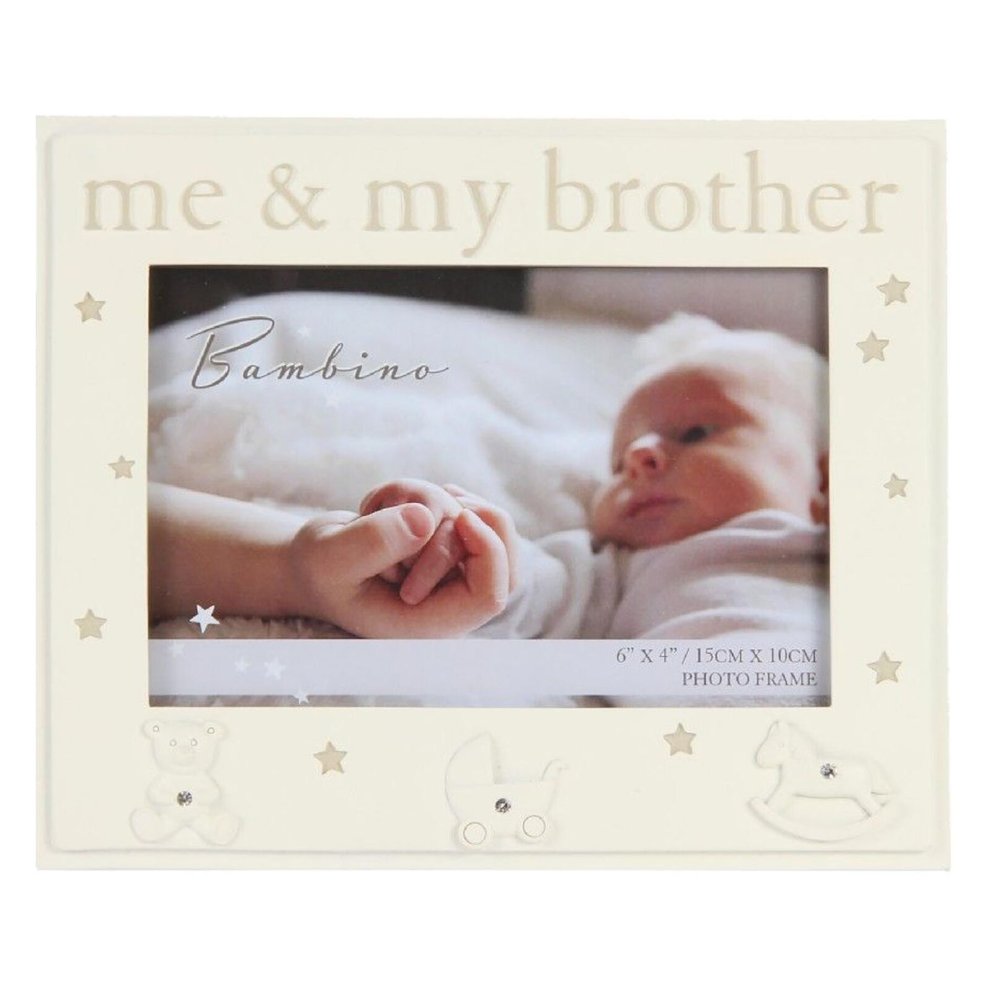 BAMBINO RESIN PHOTO FRAME - 6 X 4 ME & MY BROTHER