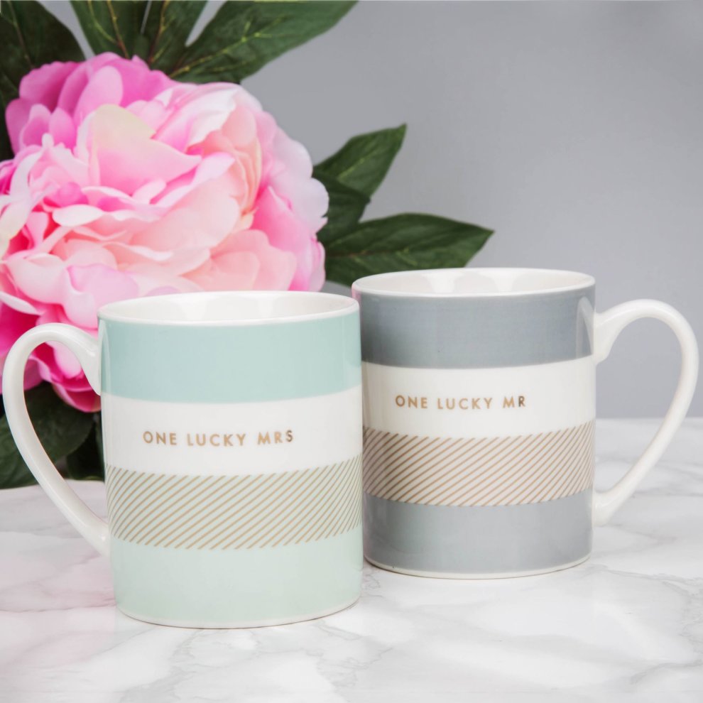 BY APPOINTMENT DOUBLE MUG SET - ONE LUCKY MR & MRS