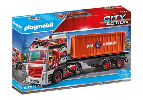 PLAYMOBIL 70771 CITY ACTION TRUCK WITH CARGO CONTAINER