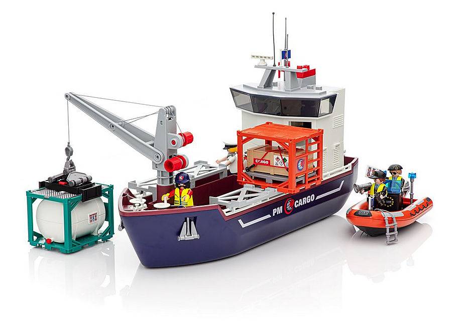 PLAYMOBIL 70769 CARGO SHIP WITH BOAT