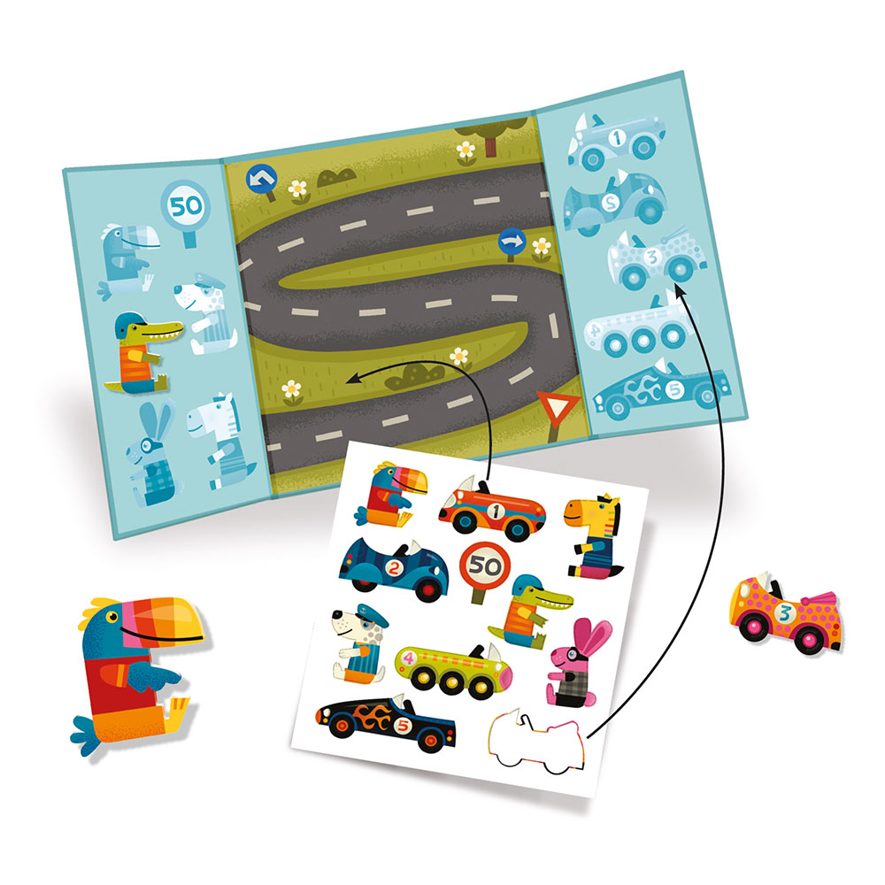 DJECO DESIGN SMALL GIFTS - STICKERS CARS