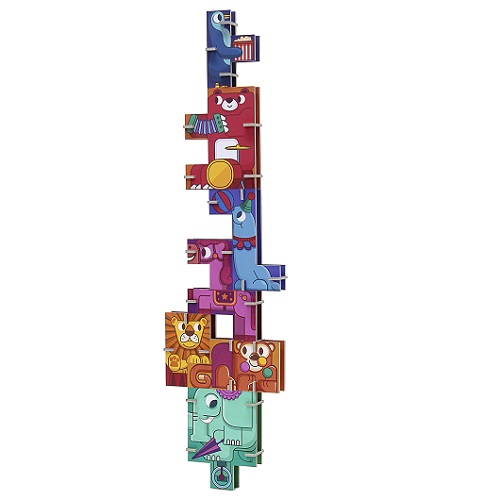 KROOOM 8 3D PUZZLE FIGURES - PRINTED CARDBOARD ANIMAL CHALLENGE - CIRCUS