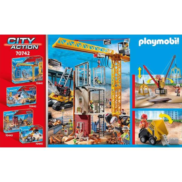 PLAYMOBIL 70742 CITY ACTION CONSTRUCTION SITE WITH A TIPPING