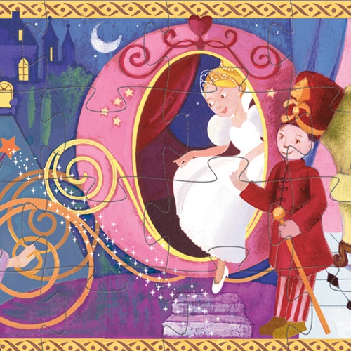 Djeco Silouhette Puzzles tales Cinderella - 36 pcs