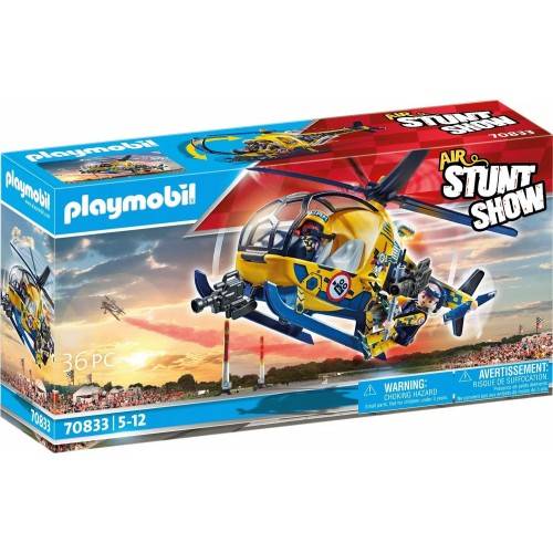 PLAYMOBIL 70833 AIR STUNT SHOW HELICOPTER WITH CINEMA WORKSHOP