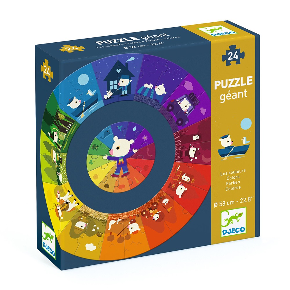 Djeco Giant puzzles Colors 24pcs