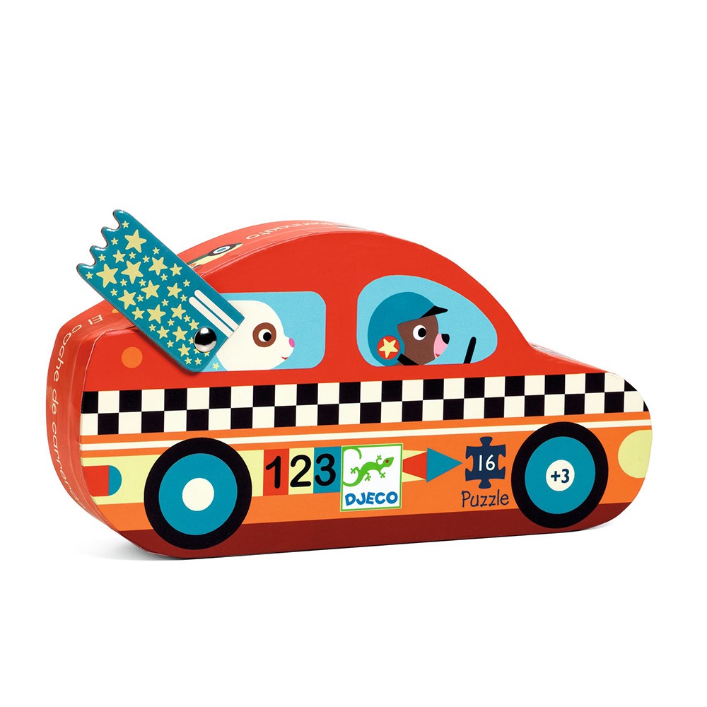 DJECO PUZZLE GAME 16PCS THE RACING CAR