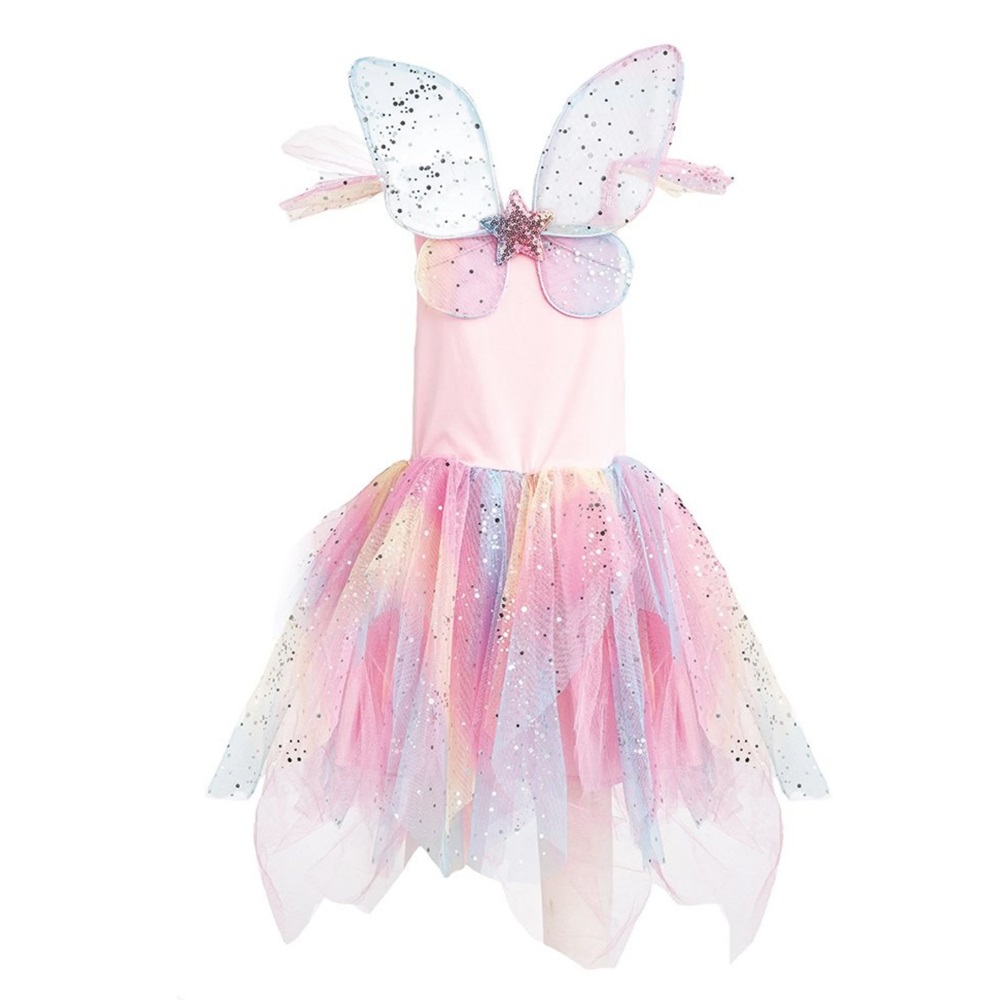 Great Pretenders Rainbow Fairy Dress, SIZE US 5-6