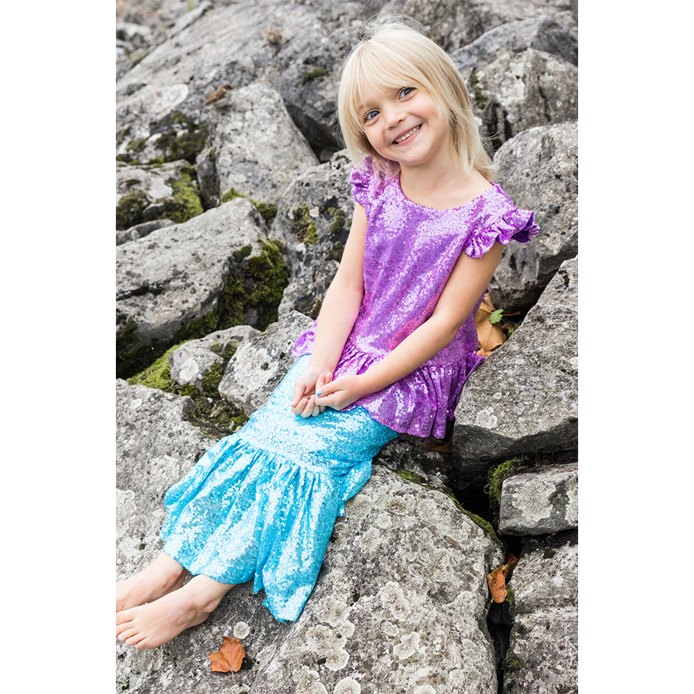 Great Pretenders Sequins Sparkle Mermaid  Top and Skirt, SIZE US 5-6