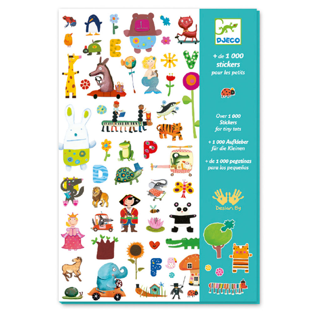Djeco Create with stickers 1000 stickers for little ones