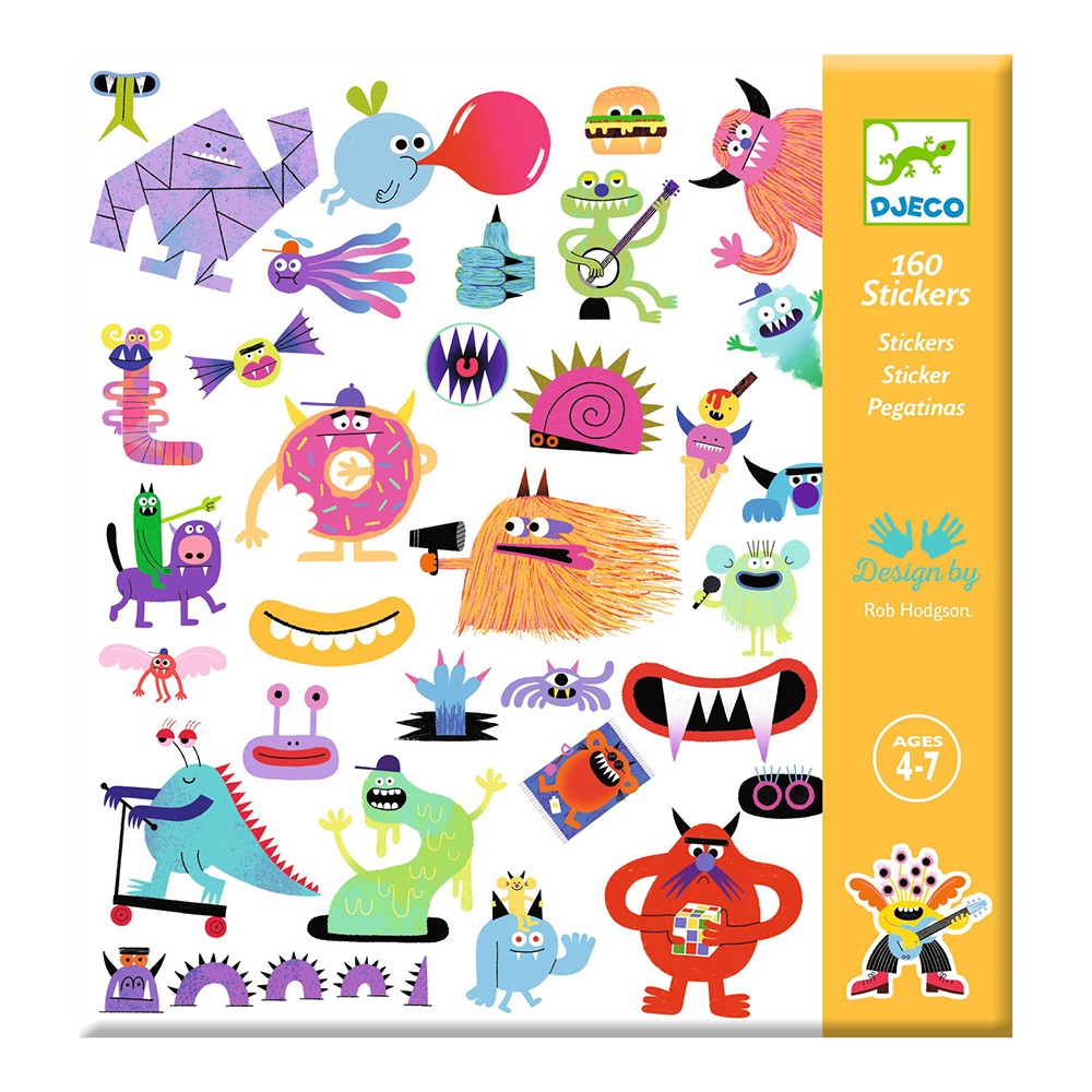 DJECO ART AND CRAFT SMALL GIFTS FOR OLDER ONES - STICKERS MONSTERS