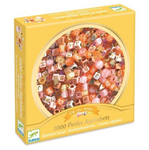 DJECO ART AND CRAFT BEADS AND JEWELLERY ALPHABET BEADS, GOLD