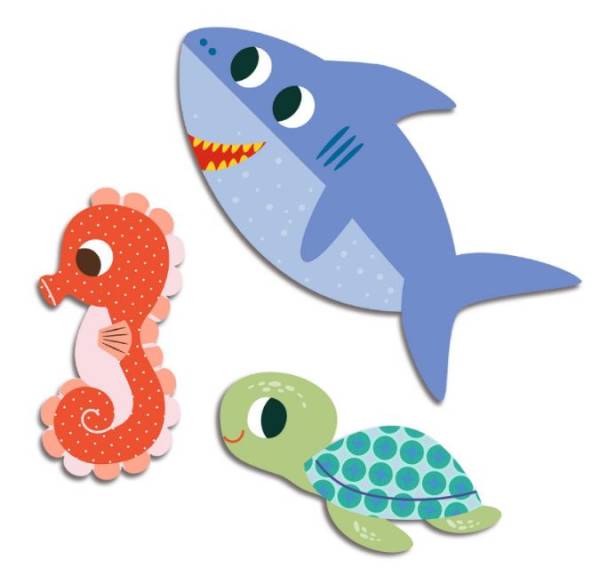 DJECO BABY STICKERS SEA ANIMALS