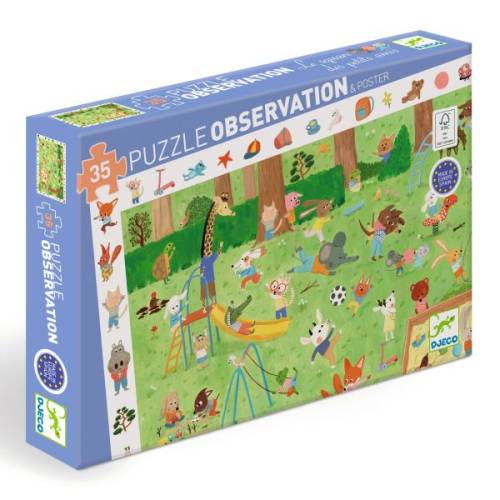 DJECO LITTLE FRIENDS GARDEN - 35 PCS OBSERVATION PUZZLE - FSC MIX