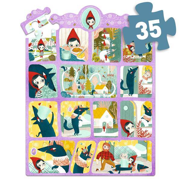 DJECO LITTLE RED RIDING HOOD - 35 PCS PUZZLE