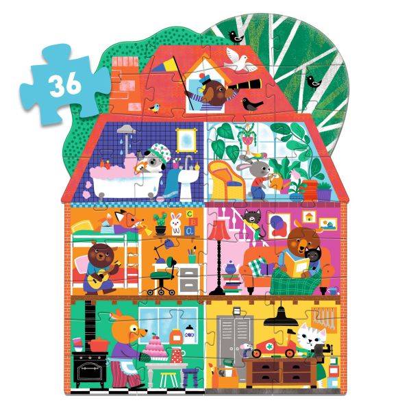 DJECO THE LITTLE BUDDIES HOUSE - 36 PCS - FSC MIX