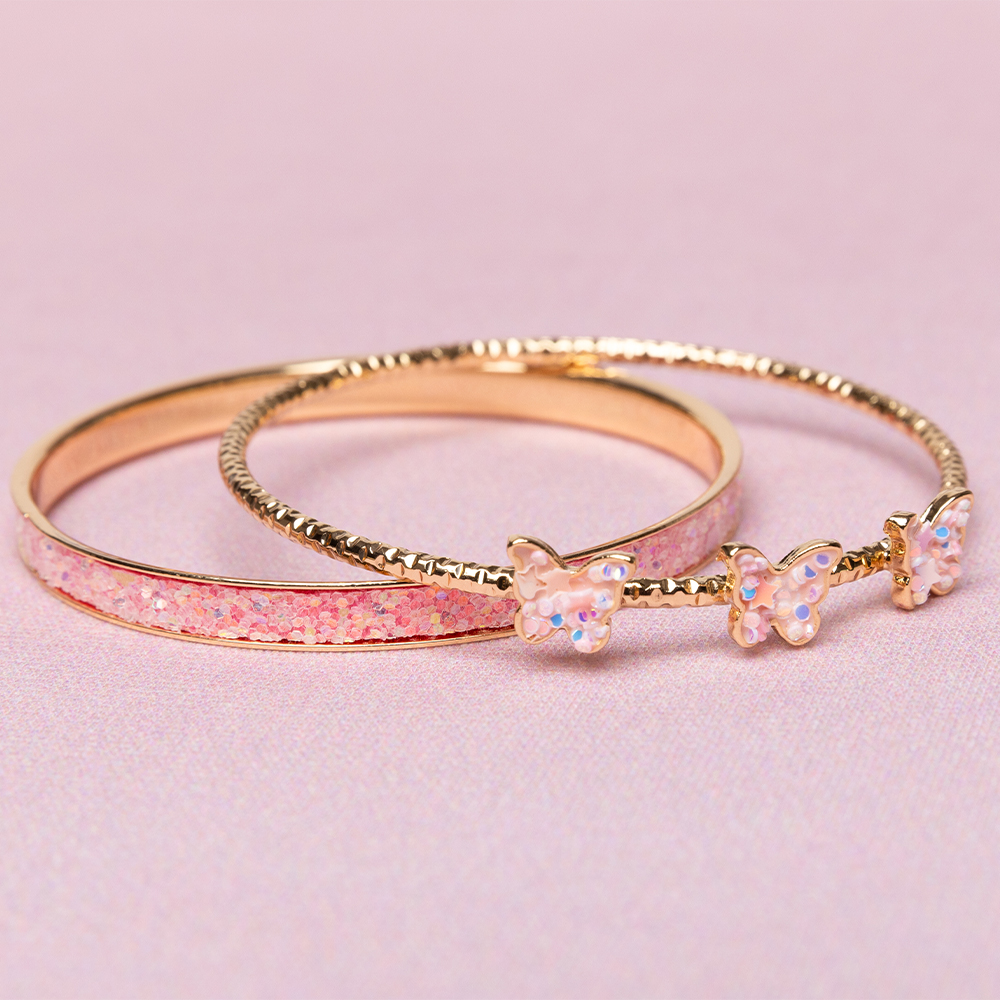GREAT PRETENDERS BOUTIQUE CHIC BUTTERFLY BANGLES