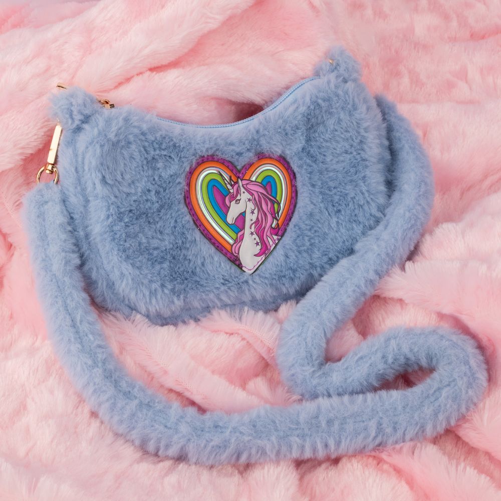 GREAT PRETENDERS RAINBOW CUDDLE CROSSBODY PURSE - PERIWINKLE