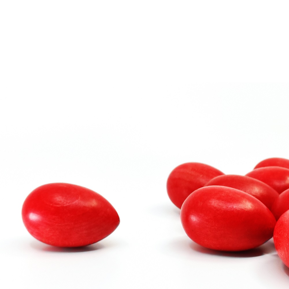 RED WOODEN EGGS