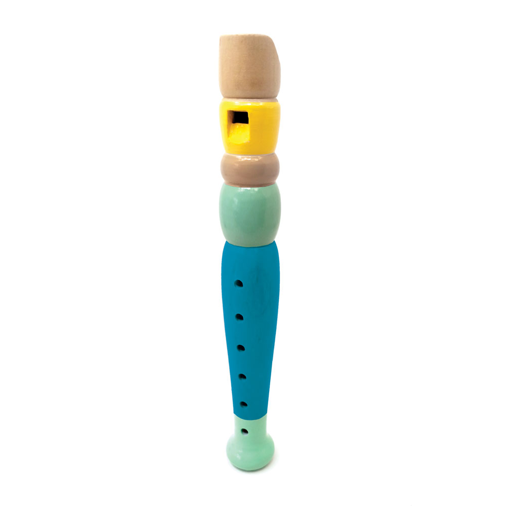 SVOORA WOODEN MINI FLUTE PEACOCK BLUE