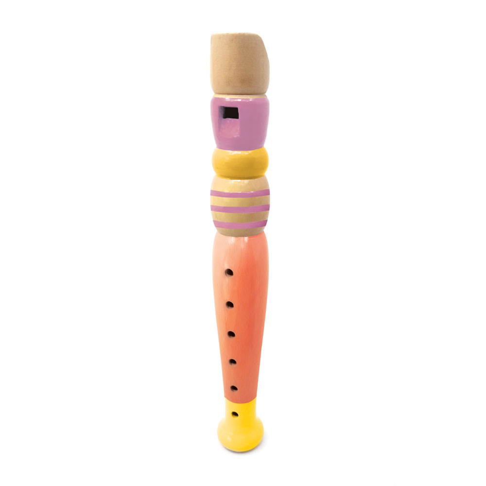 SVOORA WOODEN MINI FLUTE PEACOCK PINK