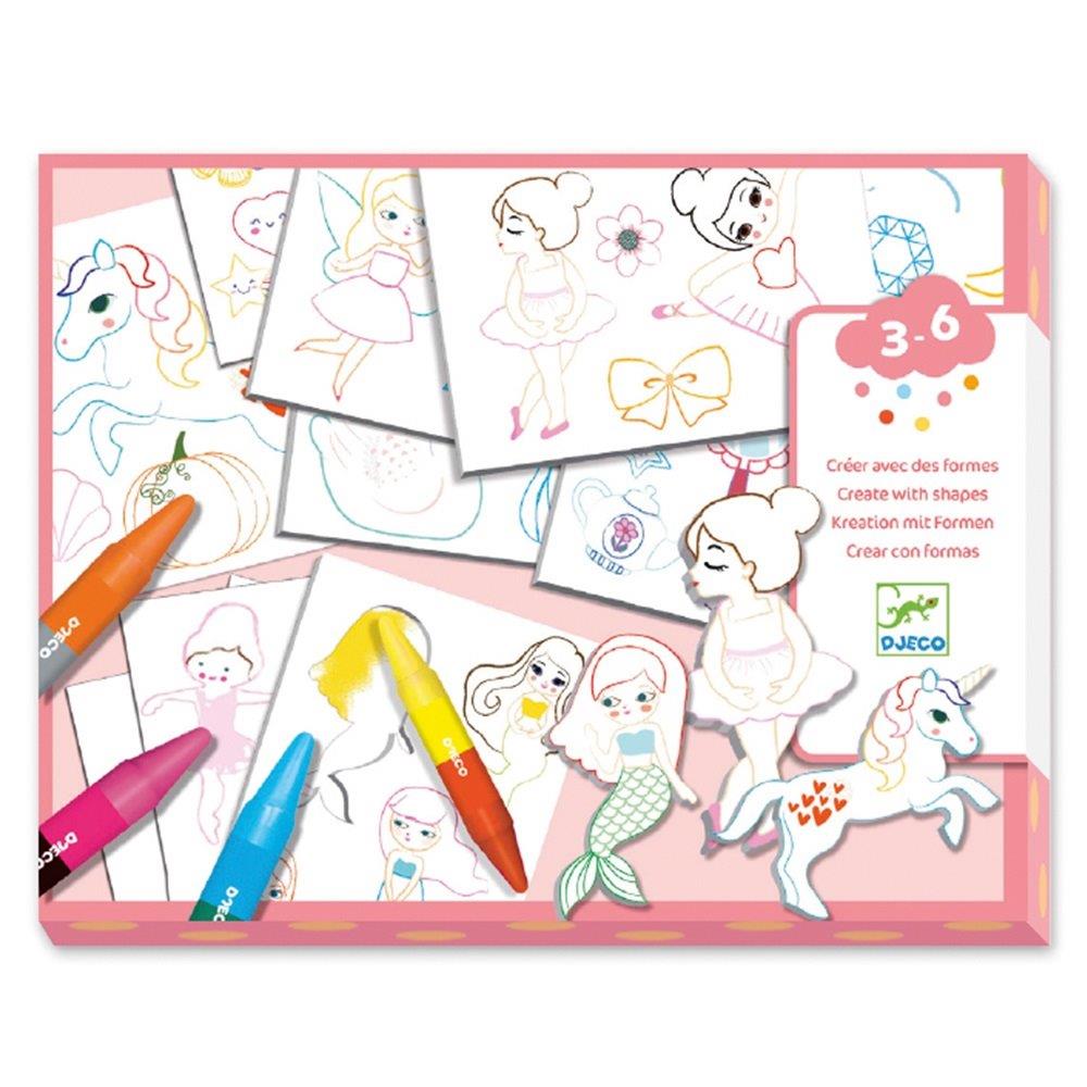 Design For little ones - Create with shapes A world to create, girls