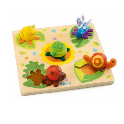 Djeco Wooden puzzles Turtle and friends