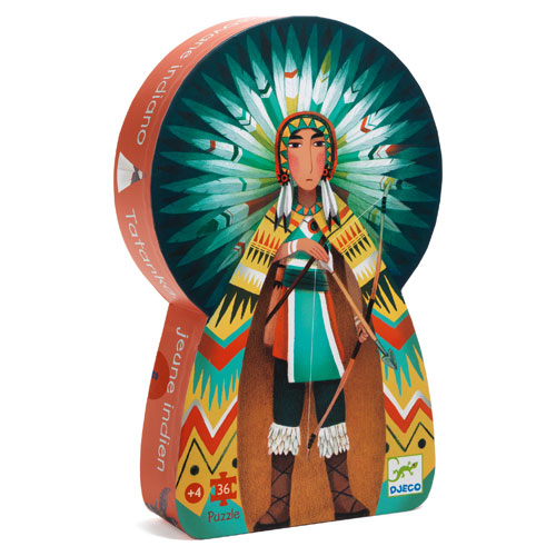 Djeco Silhouette puzzles Tatanka, Young Indian
