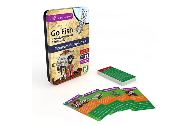 Go Fish: Pioneers & Explorers Card Game Tin