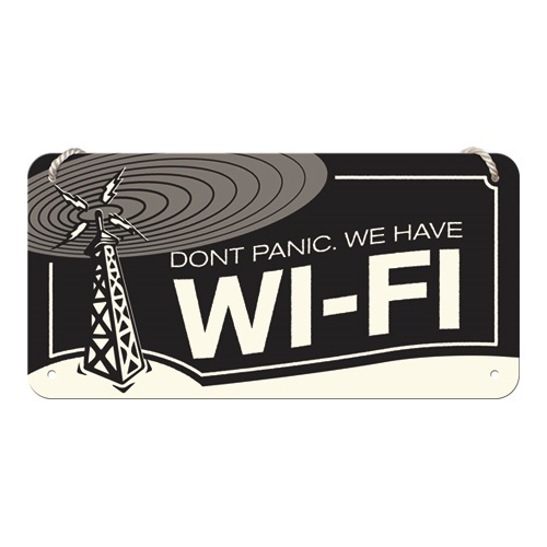 Nostalgic Hanging Sign Achtung WI-FI