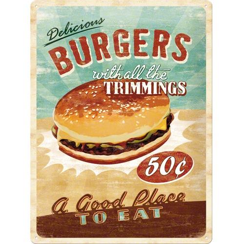 Nostalgic Tin Sign 30x40cm Burgers