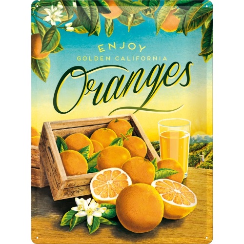Nostalgic Tin Sign 30x40 Oranges