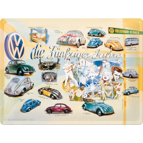 Nostalgic Tin Sign VW die Funfziger Jahre
