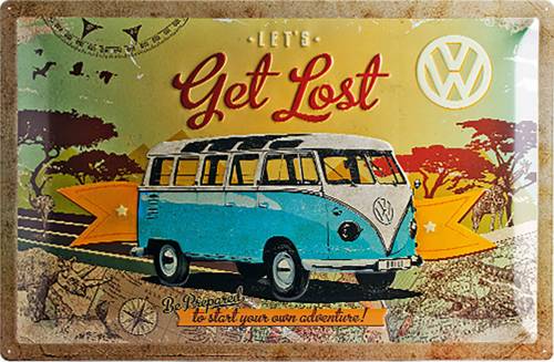 Nostalgic Tin Sign VW Let's Get Lost