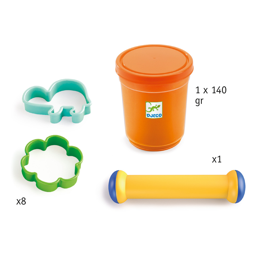 Djeco 3 to 6 years - Modelling 8 cookie cutters and 1 rolling pin